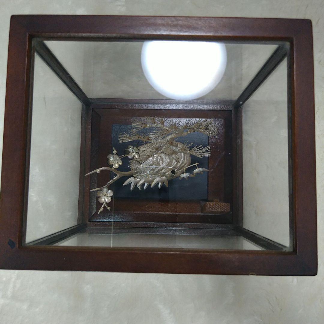 純銀製 松竹梅置物 開運