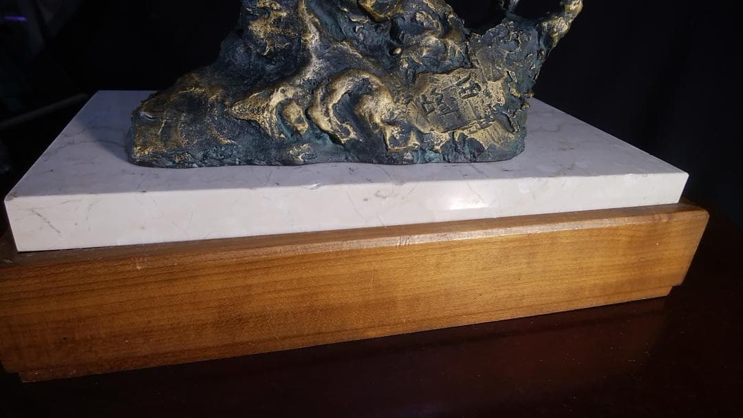 や*す様 ブロンズ像 西望「春風」ペガサス天馬 高3４c重６kg/彫刻銅像/干支