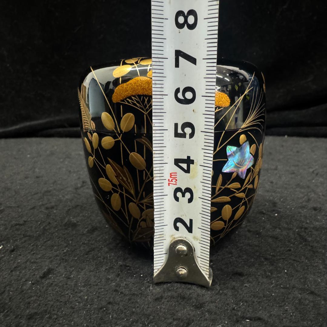 茶道具　天野策地 造　水の椿　金蒔絵　希少　無形文化財　棗