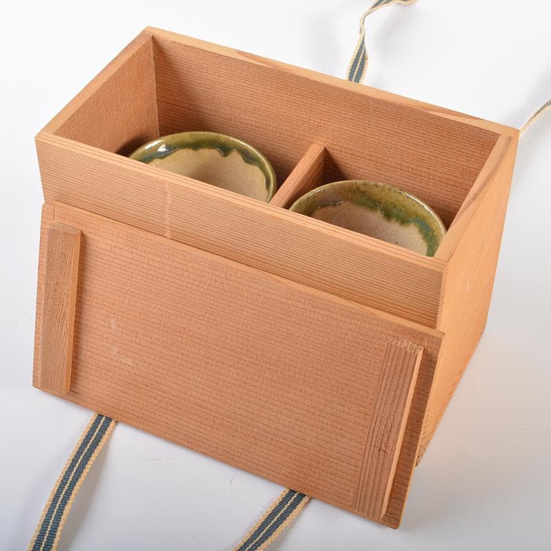 煎茶道具　京焼　清水焼　瑞光窯　織部煎茶碗　六客　共箱　M　R6248