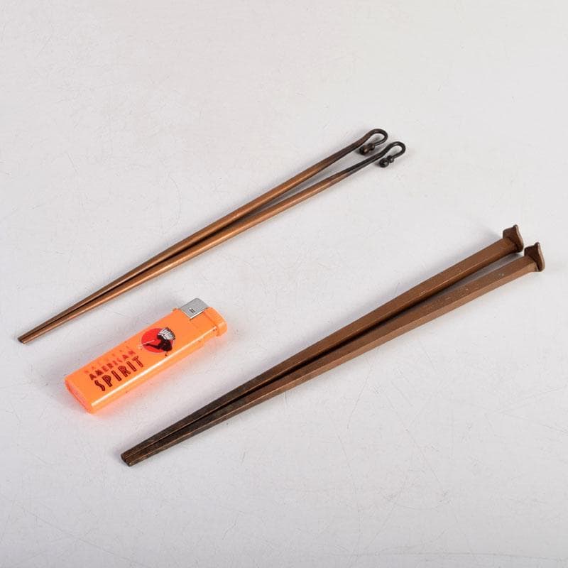 茶道具　銅製　火箸　時代箱　2点まとめて　C　8830