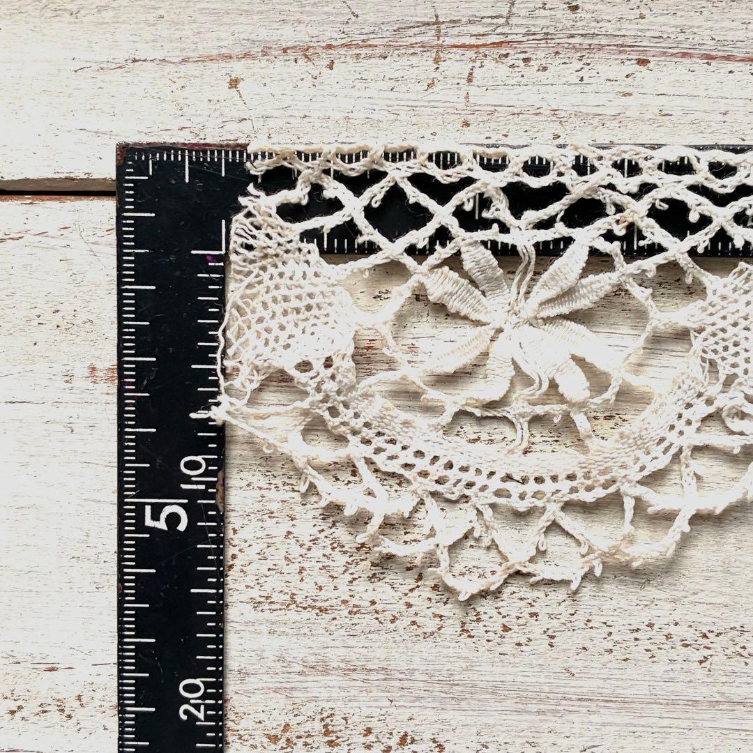 フランスアンティークレース　ボビンレース　付け襟　インテリア雑貨　手芸雑貨