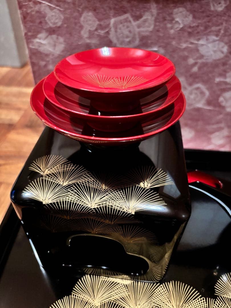 T*o様 会津塗り　漆塗り重箱・茶器セット