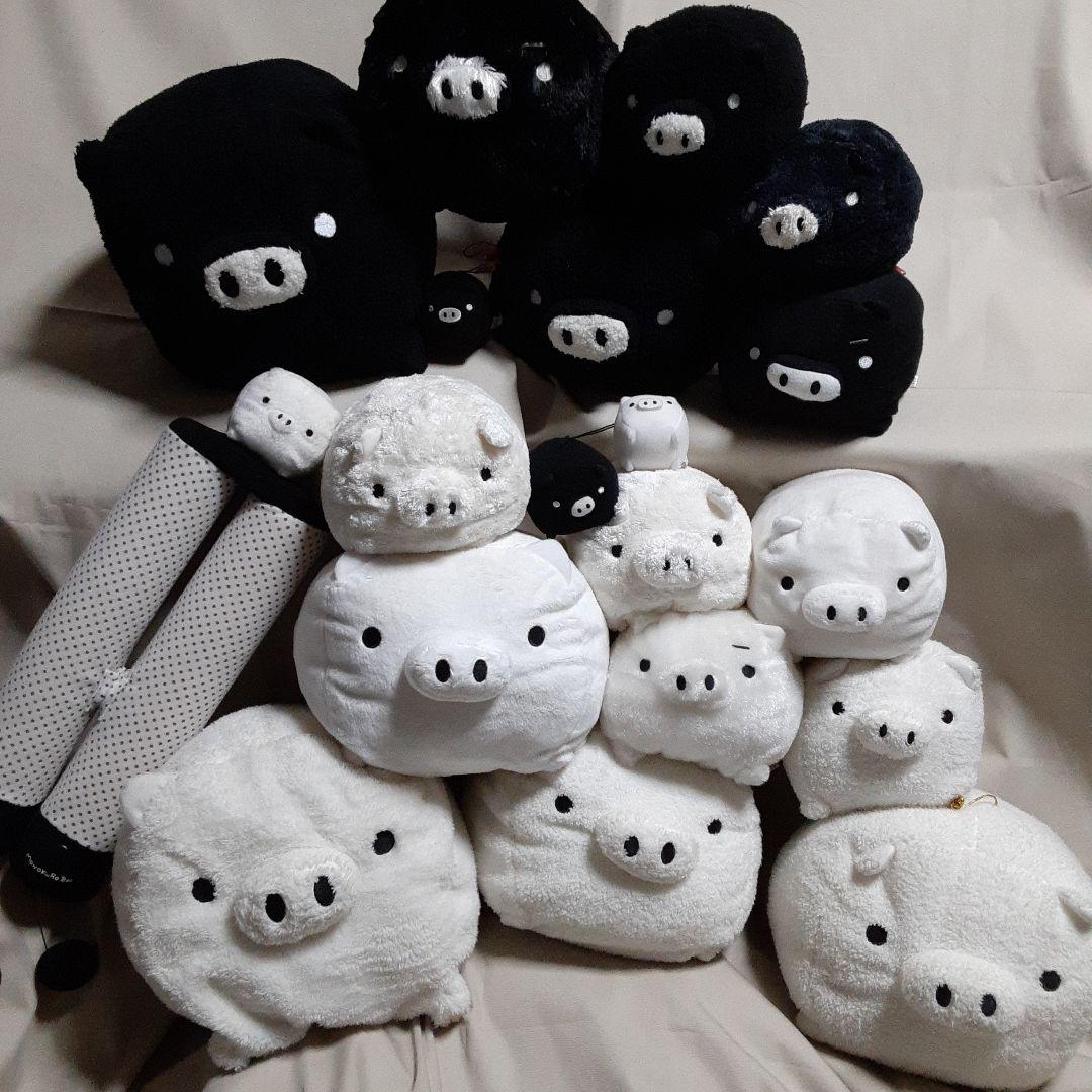 タオルハンガー モノクロブー ぬいぐるみセット もこもこ キラキラ XL BIG