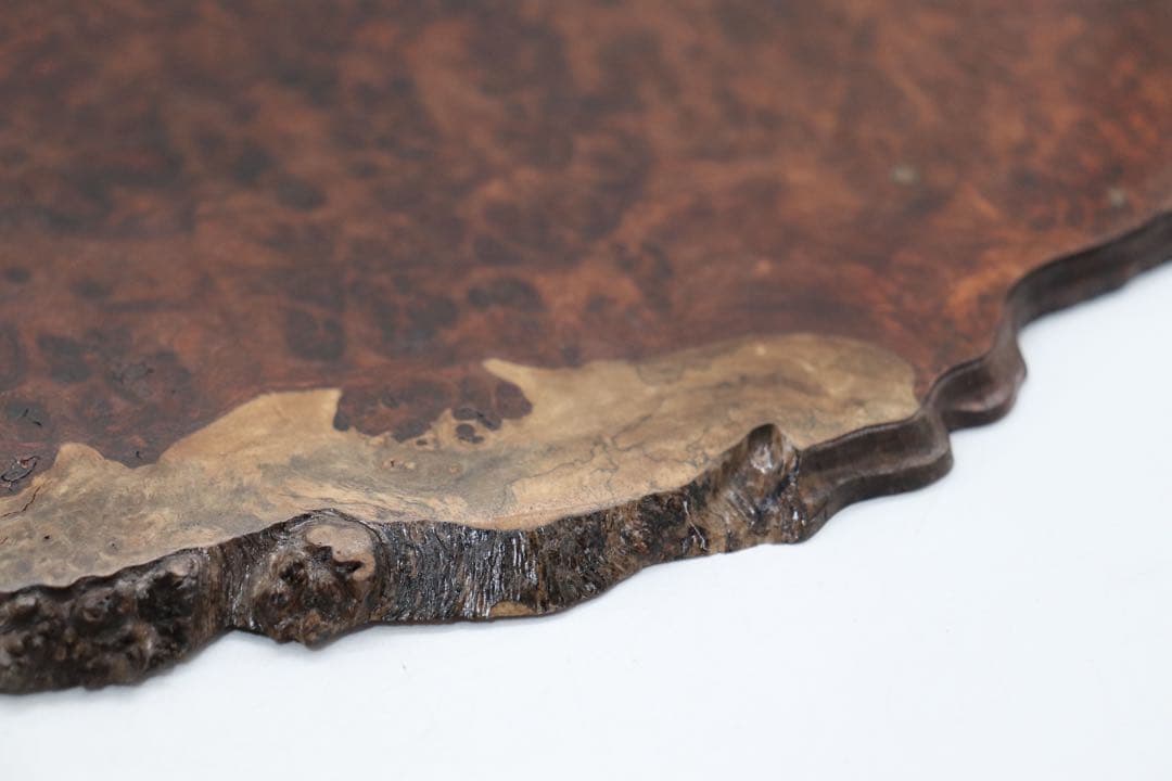 瘿木台 茶台　かりん　茶道具　送料込み250106