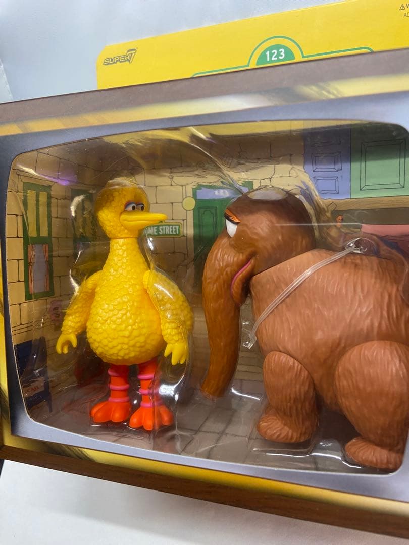 セサミストリート　ビッグバード&スナッフィー　Super7 フィギュア