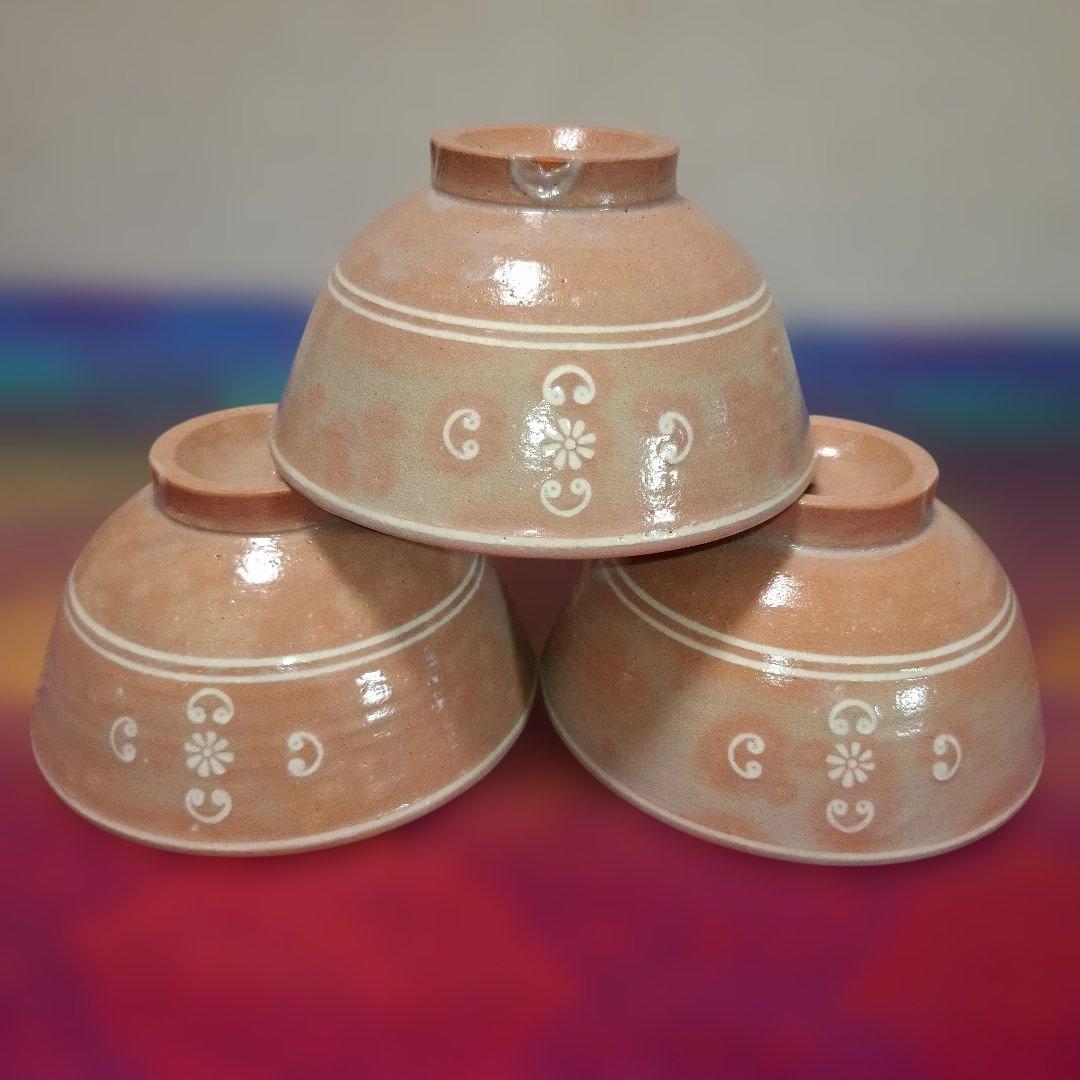 八幡窯 堀野証嗣 御本狂言袴 汲出碗 共箱 萩焼 茶道具 数茶碗　9客　お茶会