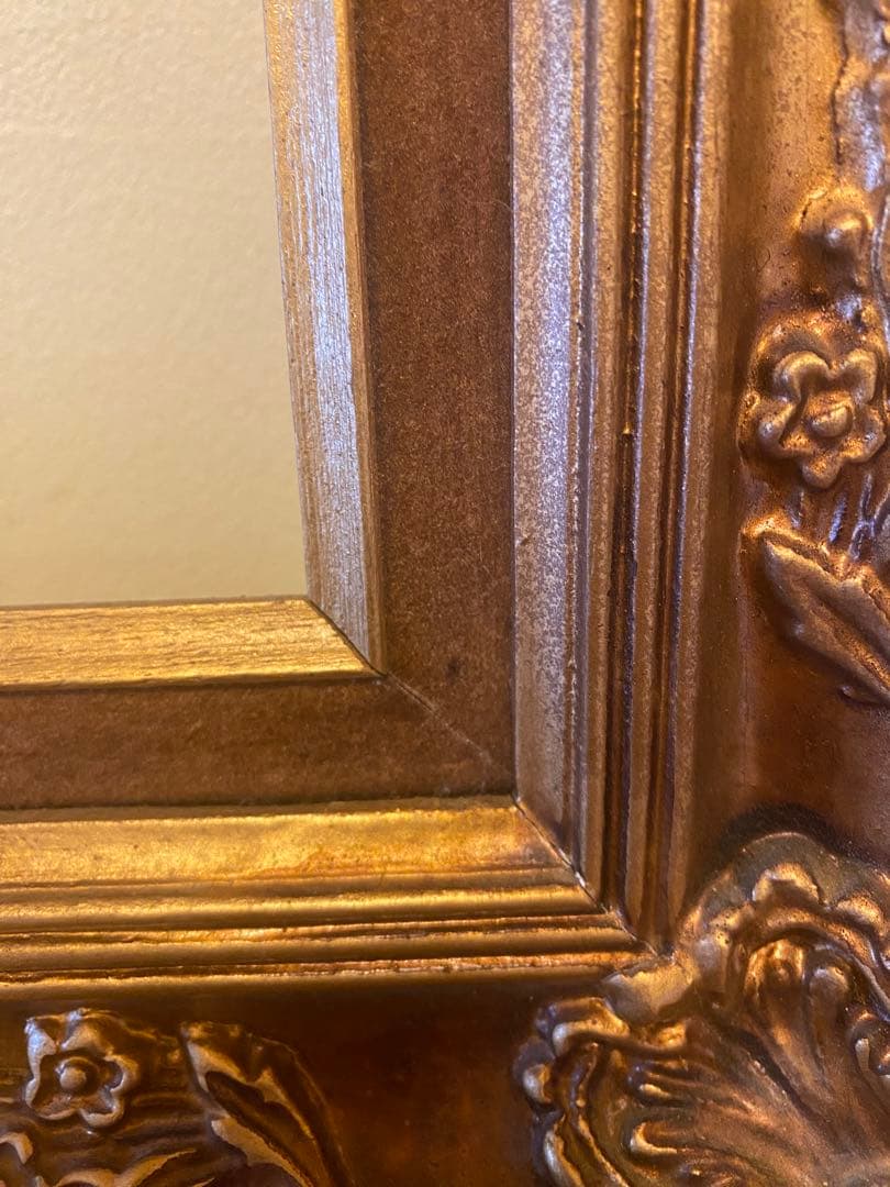 697 木製フレーム　アンティーク額縁　ゴールドフレーム 金フレーム　木製