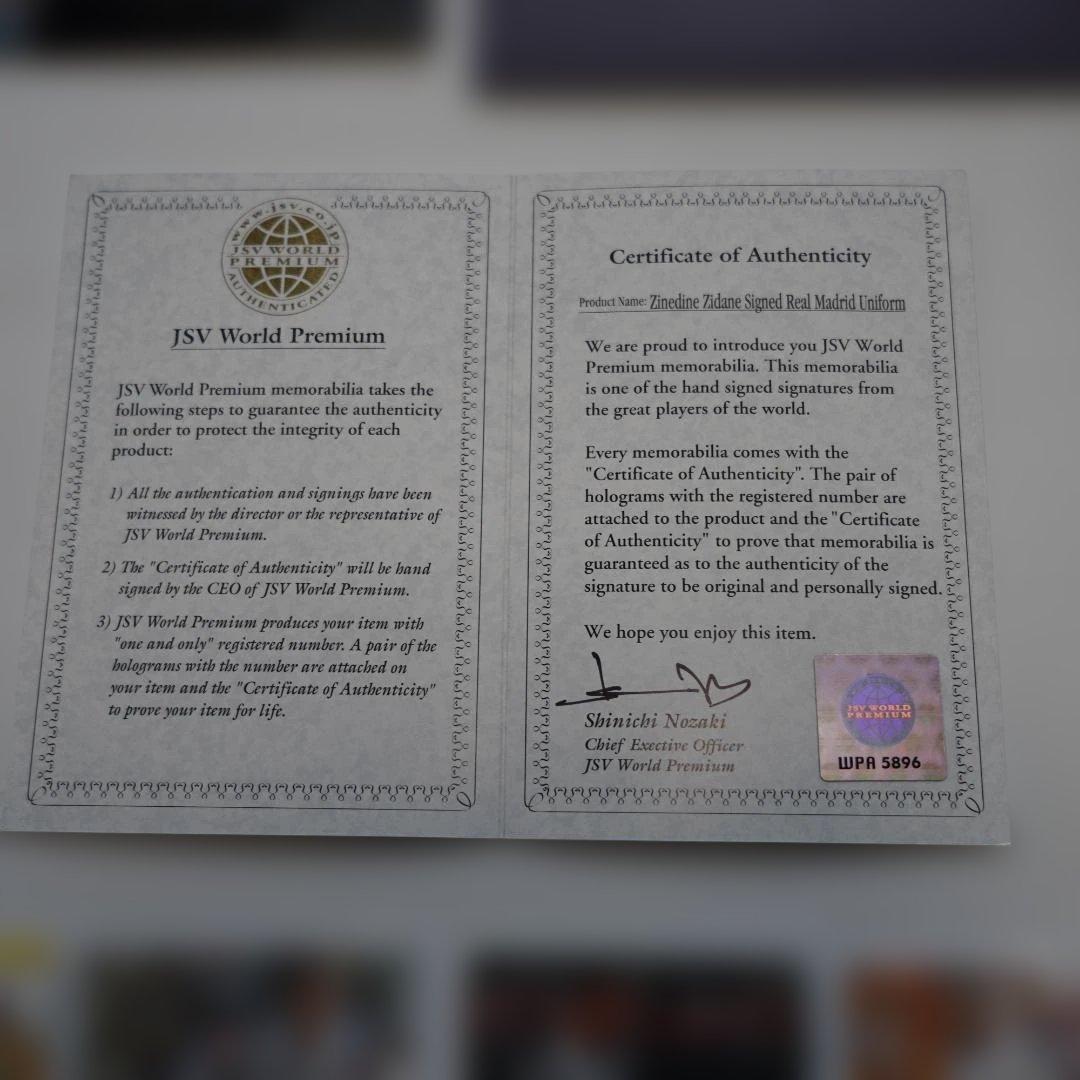 02/03 adidas レアル　マドリード　ジダン　直筆サイン　ユニフォーム