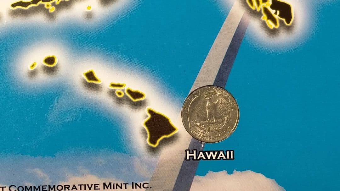 ♥♥。アメリカ25セントクォーター50州記念アルバム(56枚在中)。