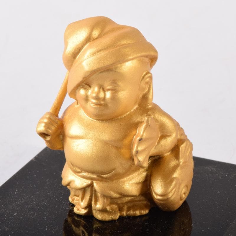 銅塗金　七福神　縁起物　置物　25体まとめて　ケース付　M　7306