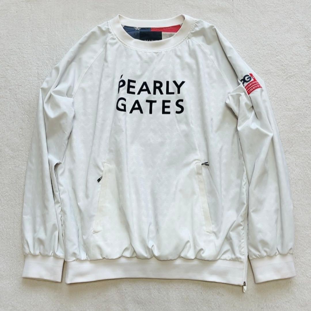 極美品　パーリーゲイツ　近年　サイズ７　３L　星条旗　蓄熱裏地　スニード 白