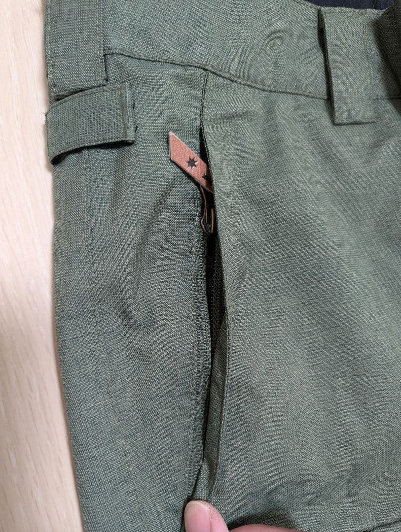 スノーボード用オレンジチェックジャケットとパンツセット