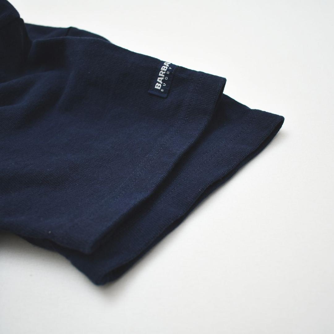 90sヴィンテージ カナダ製 バーバリアン バンドカラー ラガーシャツ XL 紺