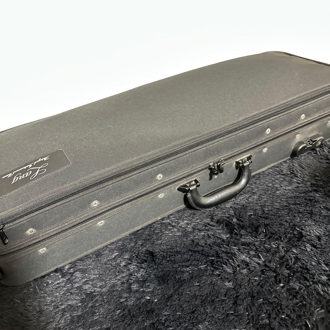 高級 Lang バイオリンケース 4/4サイズ 弦楽器 湿度計 弓4本収納