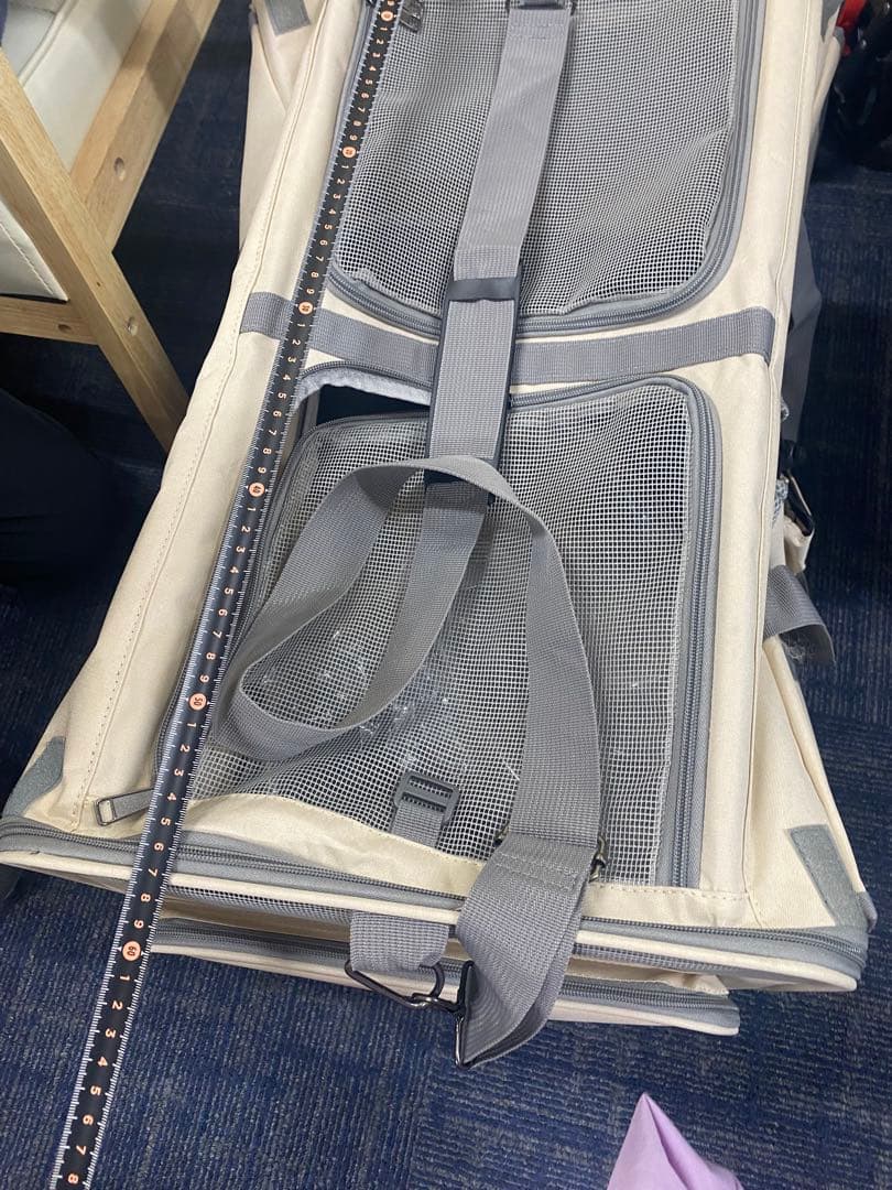 新品　未使用　猫用　犬用　ペットカート ベージュ　ペットキャリー　2匹