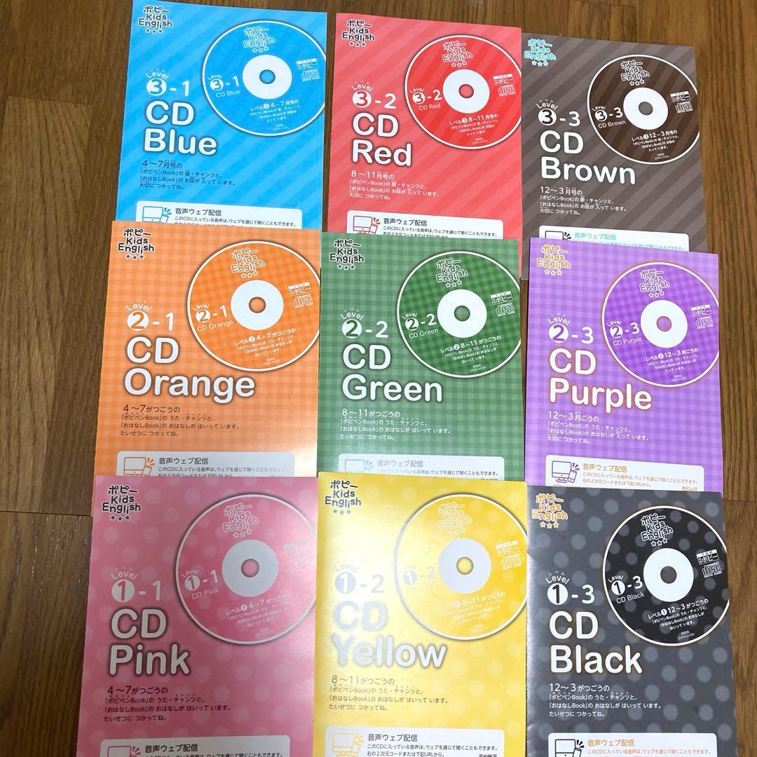 ポピーキッズイングリッシュ ３年分セット　レベル1.2.3 お話ブック