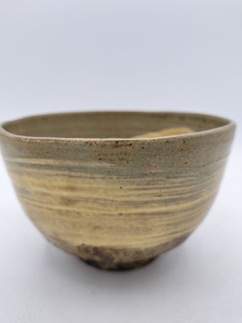 c860 数茶碗 刷毛目　青伊羅保 10客 中村与平 木箱 茶道具 古物