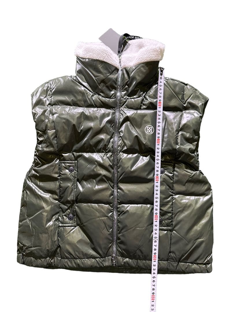 セール❣️G/FOREジーフォアレディースダウンショートベストsizeLカーキー