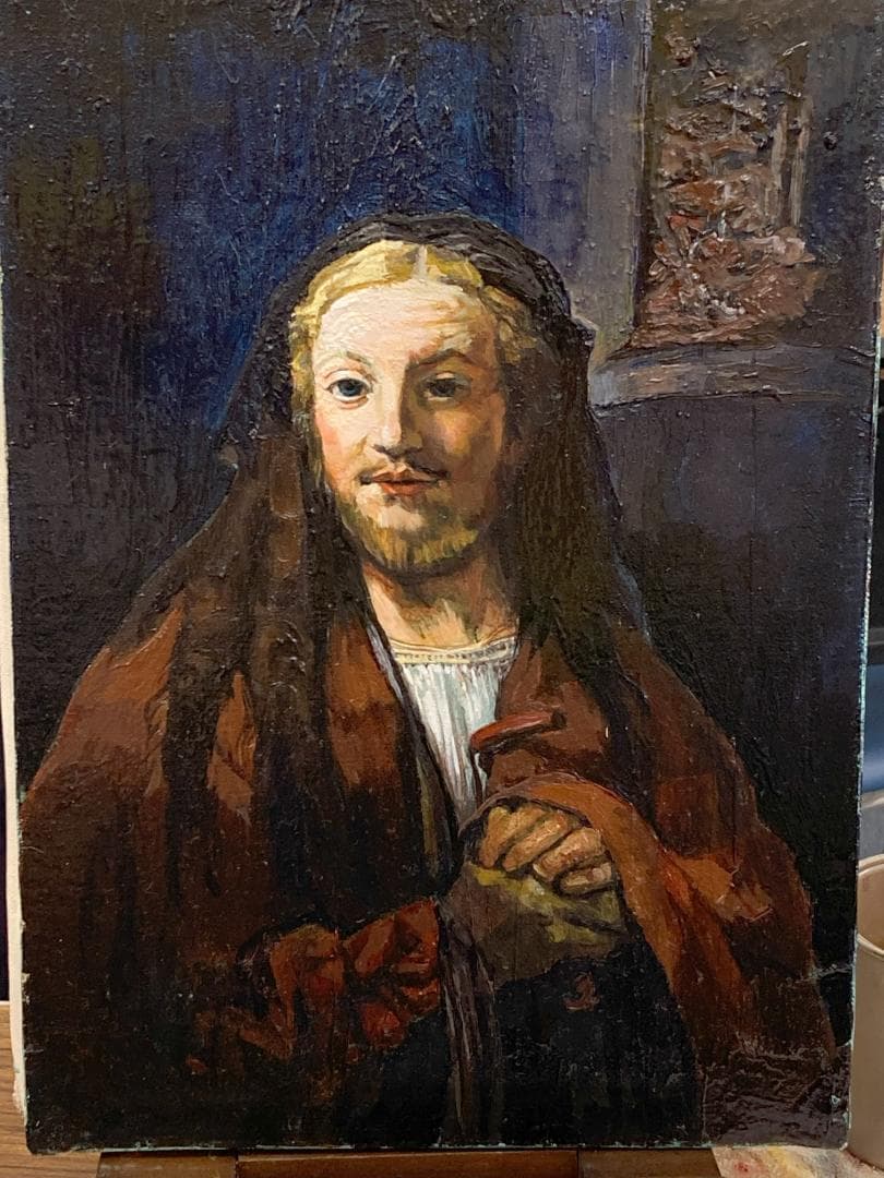 イエス・キリストの肖像画（油彩F4号333✖️242㎜）額装なし