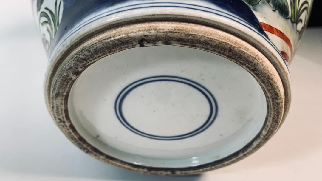 民国前期 景徳鎮 粉彩五彩 将軍罐 大型 有蓋壺／鳳凰・麒麟・花鳥図 約43cm