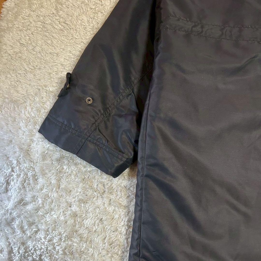 【希少】NIKE ナイキ スウッシュ刺繍 ベンチコート ロングコート ブラックL