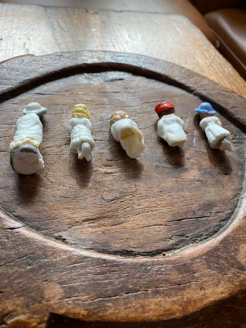 ドイツ　アンティーク　ミニ　ビスクドール　5体　陶器