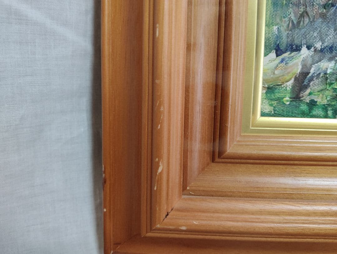 油彩画 小西安夫 エビー高原(韓国岳)