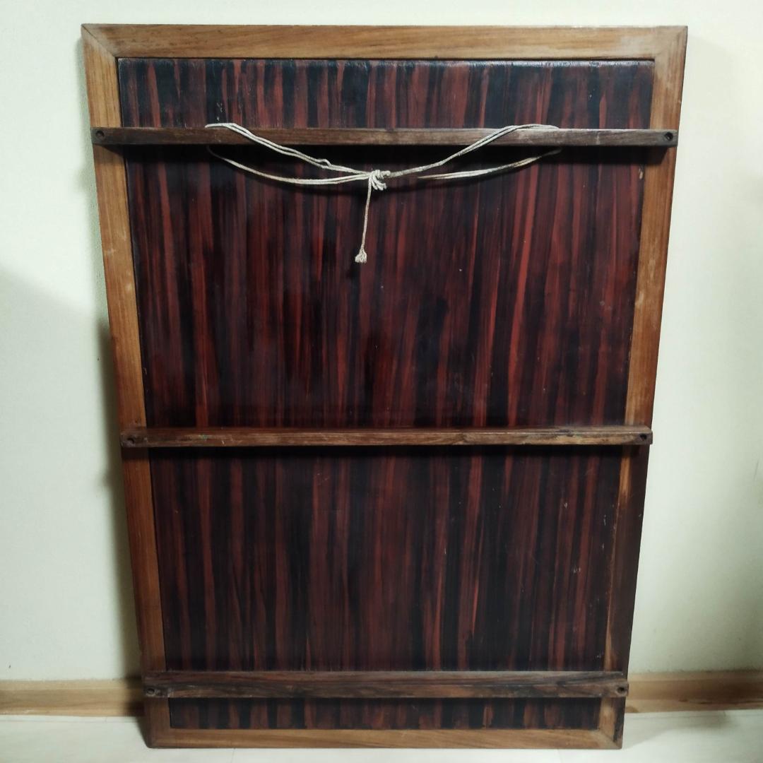 木象嵌　木製絵画　ビンテージ　54年