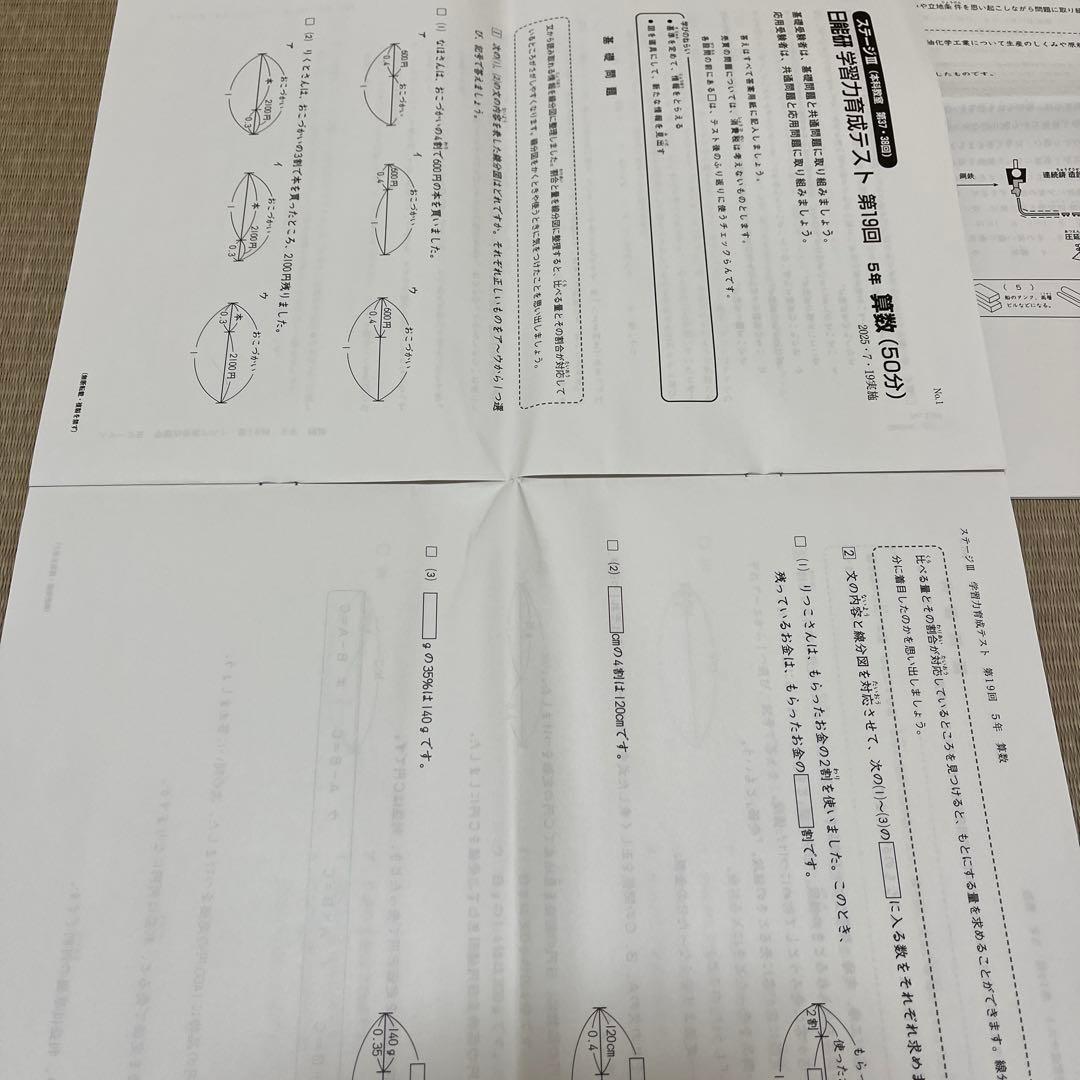 2025年 日能研 5年 ステージⅢ 育成テスト