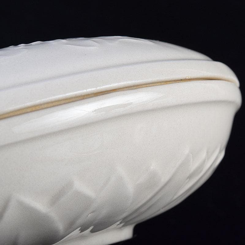 中国　倣定窯　白釉印泥盒　香合　蓋物　則巳扁識箱　C　R9130