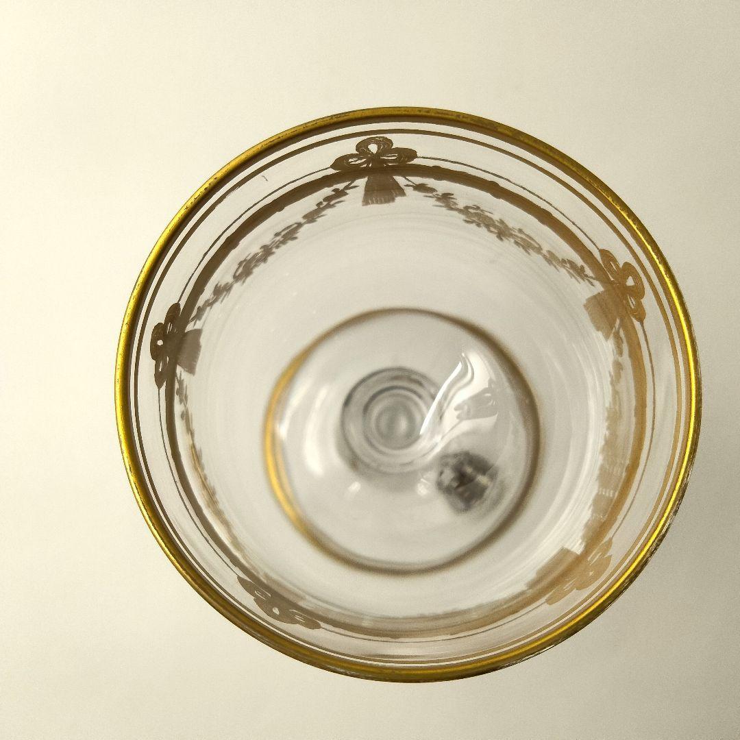 Ｒ348 1900年初期作 アンティークバカラ 金彩バラ文グラス