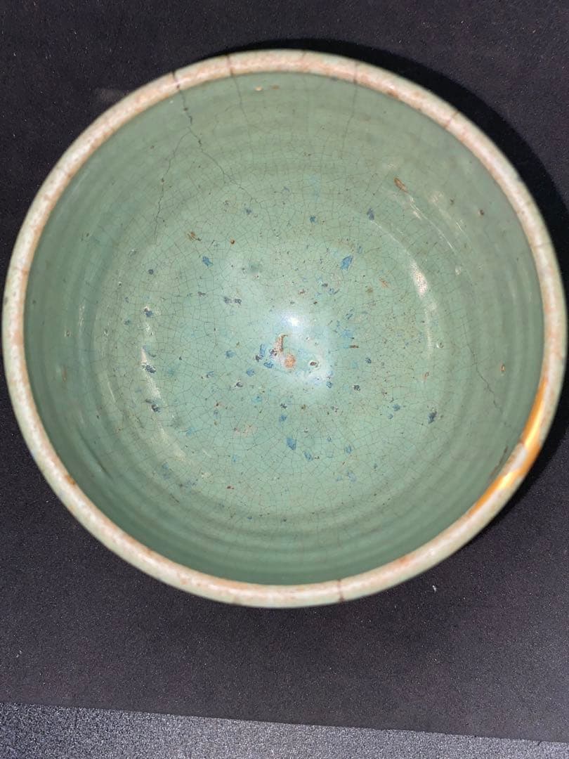 布志名 緑釉ぼてぼて茶碗　桶茶　出雲丸碗　ぼてぼて碗　呉須手茶碗　呉洲茶碗　呉洲