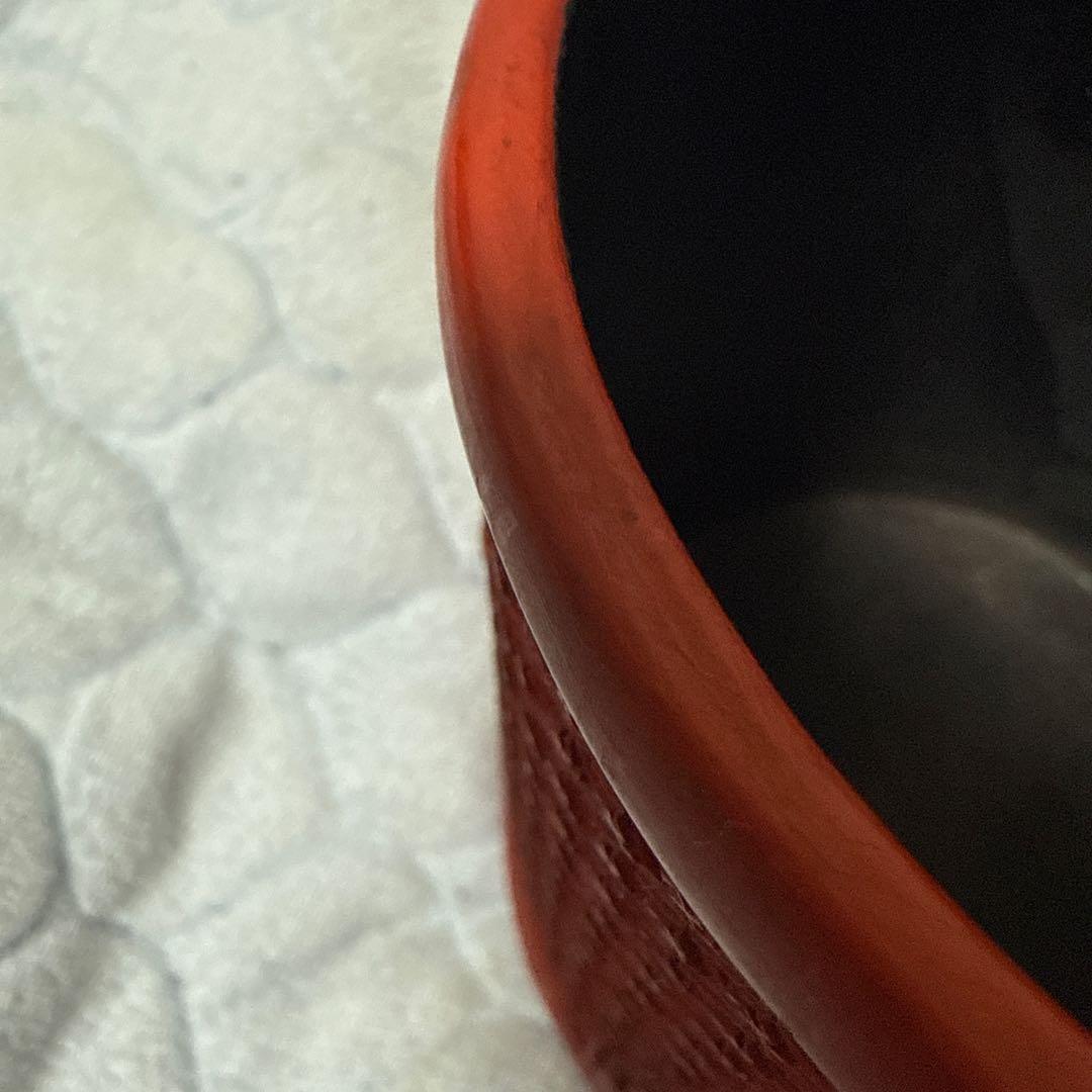 中国美術堆朱彫刻鶴図木製筆立本物保証古唐物／彫漆／堆朱／花紋／煎茶道具／書道具