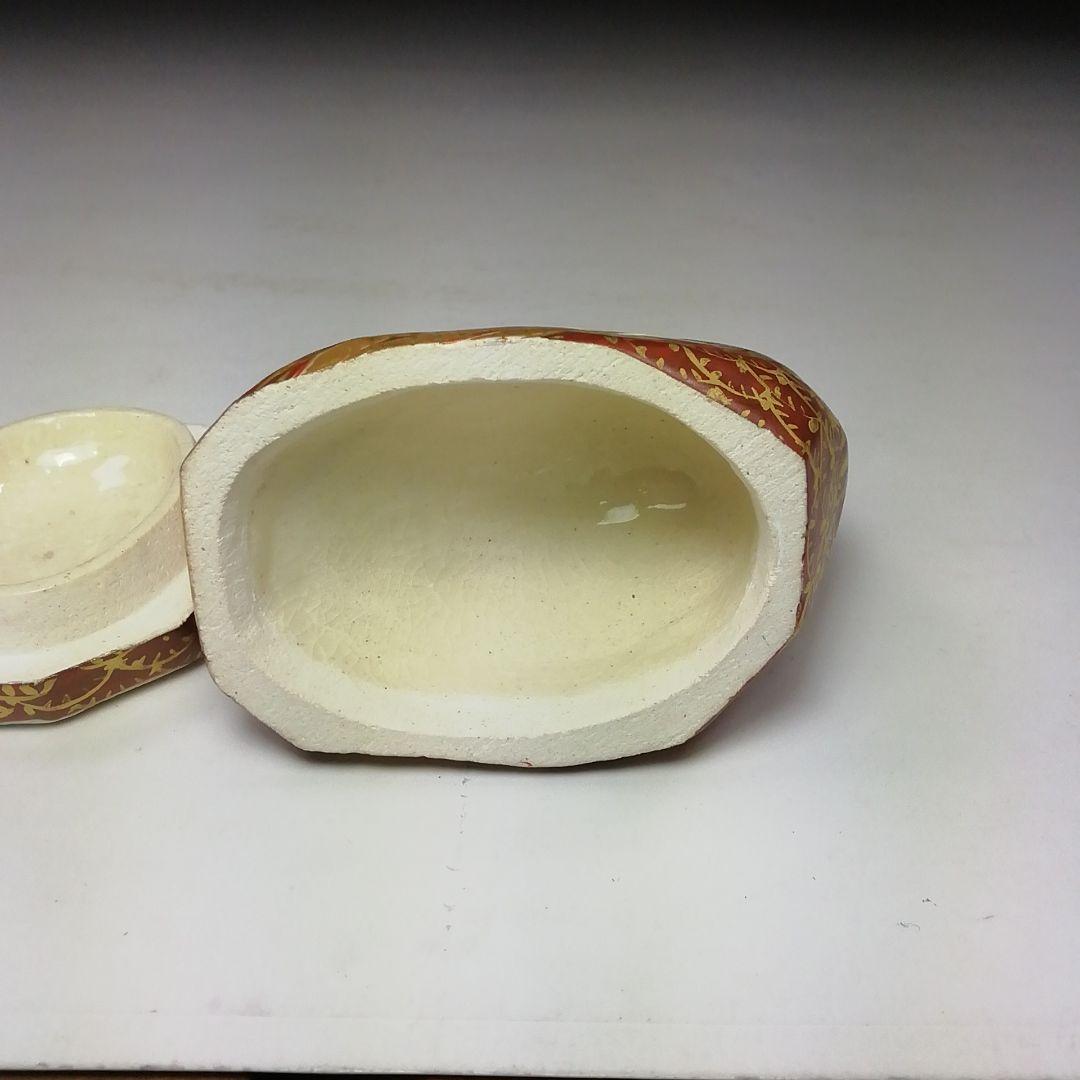 Ｓ８０３　香合　『鶏　香合』『通次嵩山』　共箱　茶道具