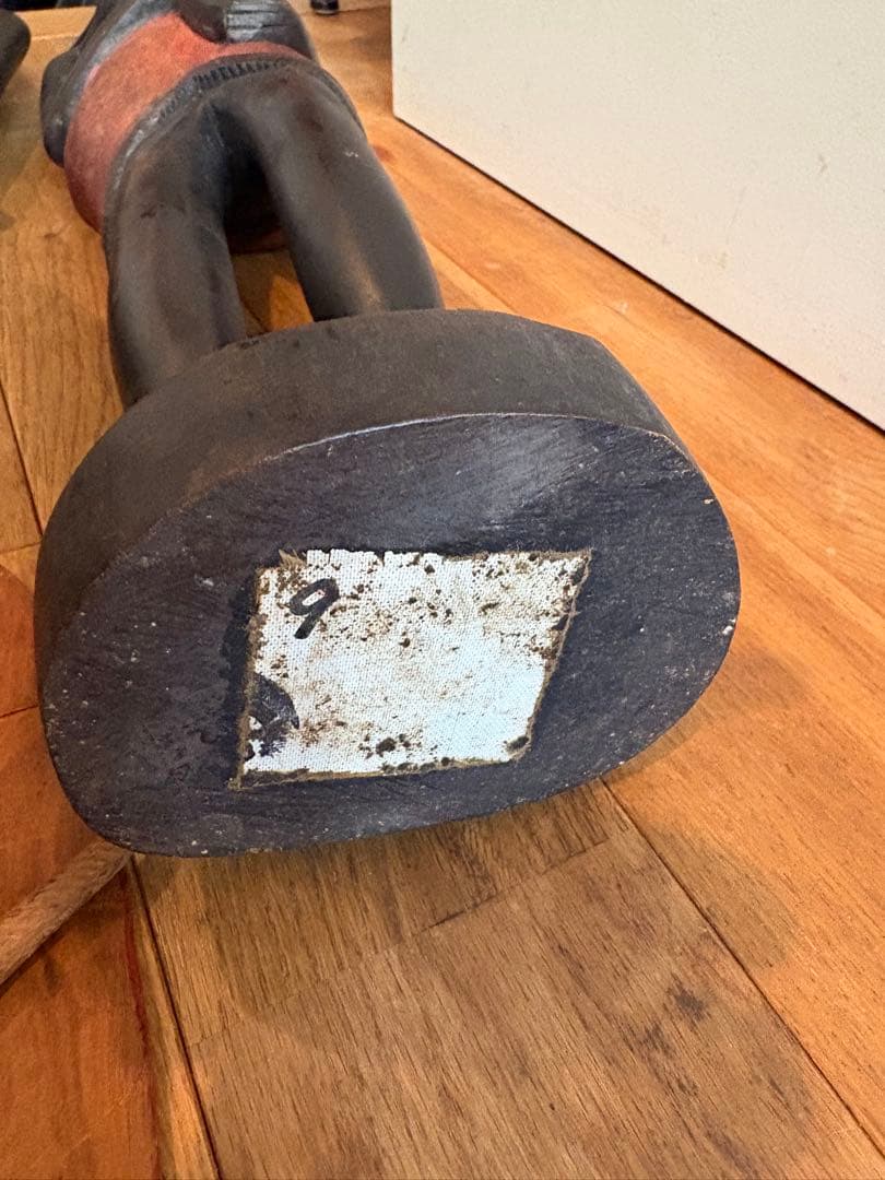 アフリカ民芸品　アンティーク60㎝サイズ　タンザニアマサイ族　木彫りペア人形