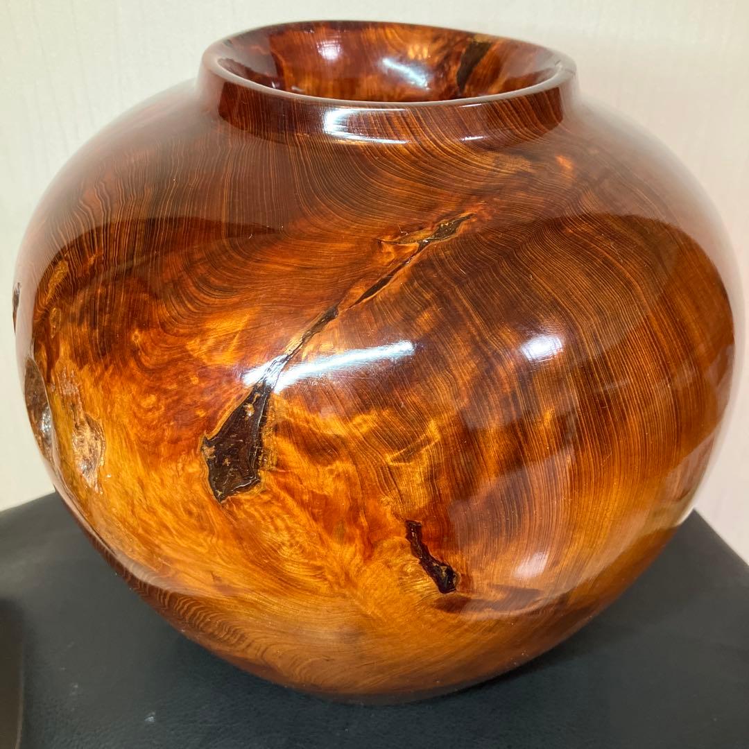 美品　希少材　屋久杉　屋久杉壺　屋久杉工芸品　世界遺産　年代物