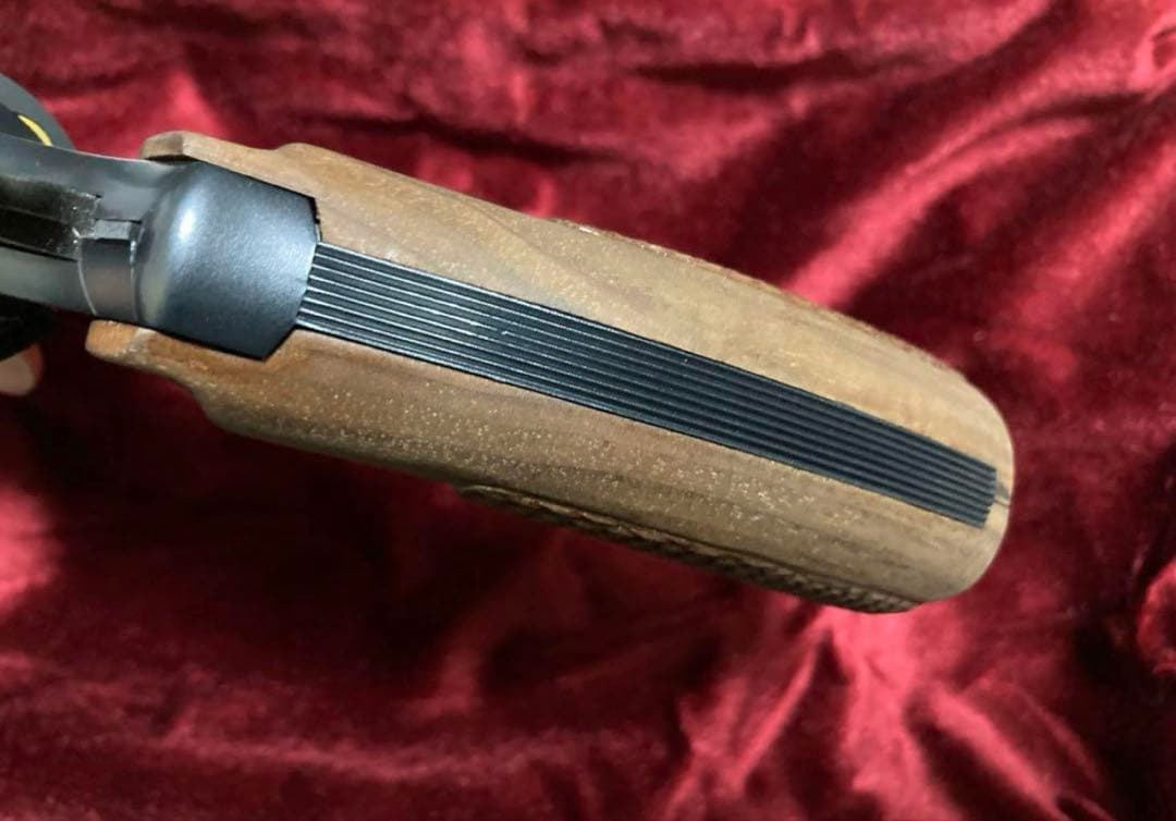 つばき 希少木製グリップ付　美品コルトパイソンマルイガスリボルバー