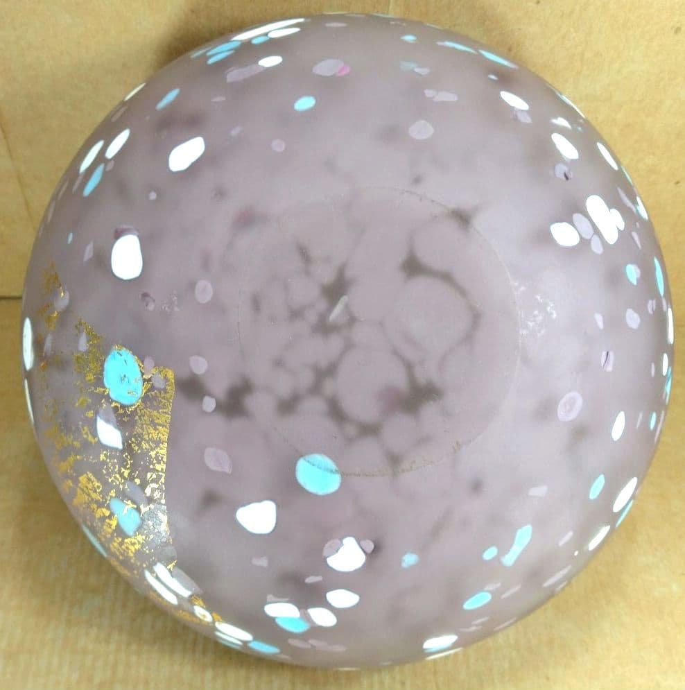 【本物保証】藤田喬平 手吹 金彩 花瓶(薄紫系) 共箱 栞 デパートカード