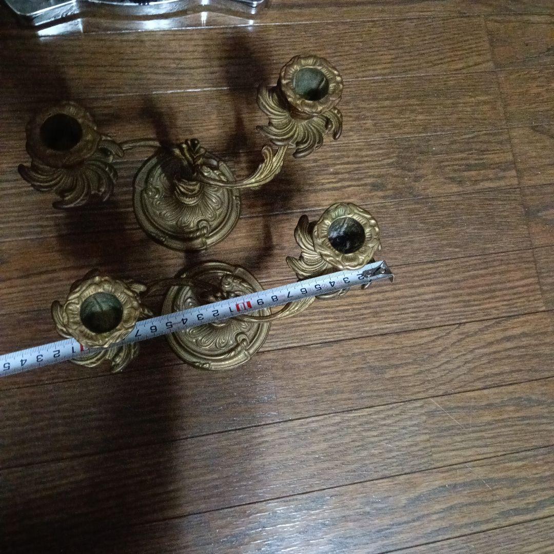 昔のキャンドルスタンド２　真鍮製　２個セット