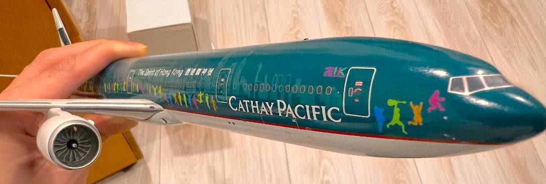 キャセイパシフィック航空ボーイング777-367型旅客機模型　香港精神号特別塗装