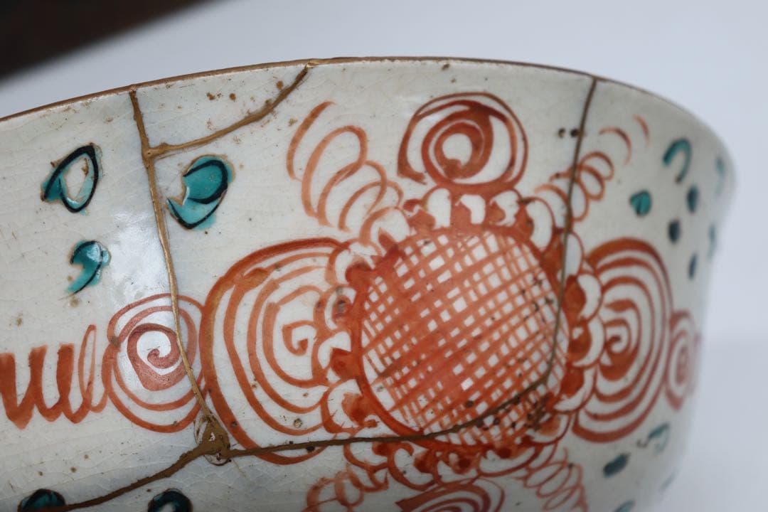 中国　明時代　紅釉大鉢　木箱入　送料込み0521