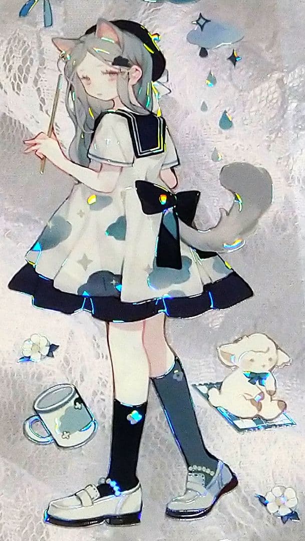 ✩のこり２✩J662＃学园漫谭(贝壳光)Shine切り売り海外人物マステ女の子