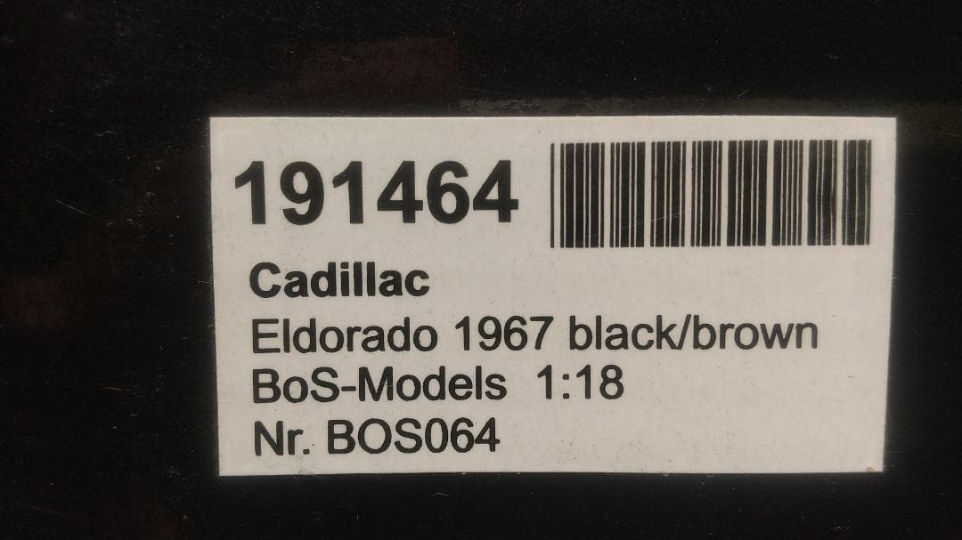 1/18 BoS キャデラック - エルドラド 2ドア 1967