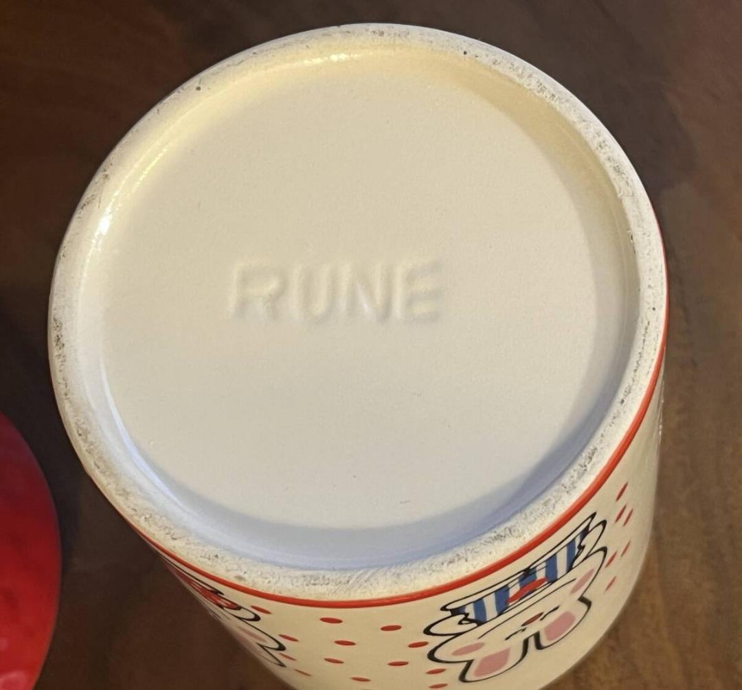 内藤ルネ　アムールラパン　ハウス型　小物入れ　昭和レトロ　当時品