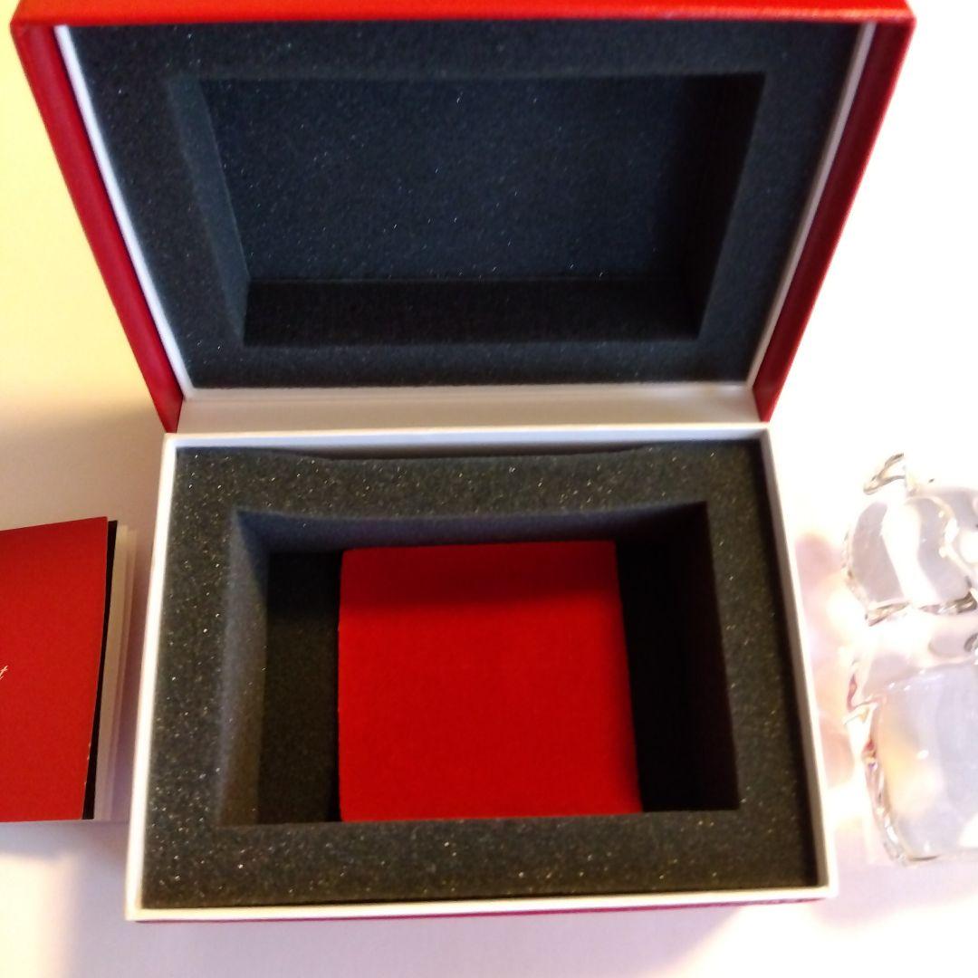 【ちょこ様】Baccarat クリスタル 招き猫 レッドオクトゴン 約10cm