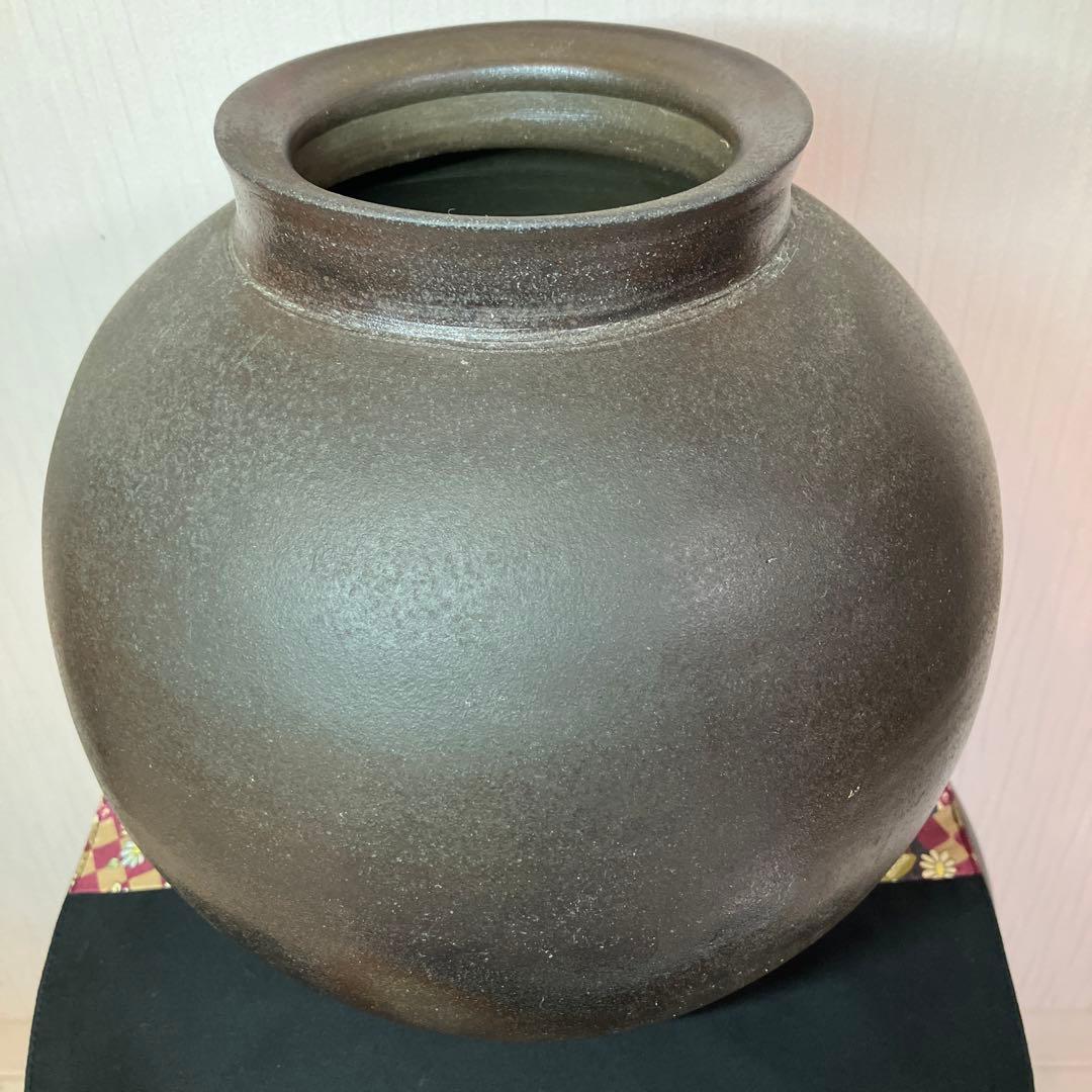 希少　種子島　よきの焼　壺　飾り台　花瓶　置物　骨董品　古美術品　能野焼