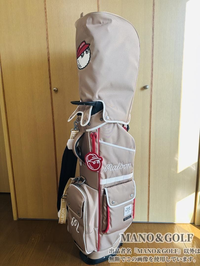 即日発送 マルボンゴルフ キャディバッグ Malbon Golf バック 茶色