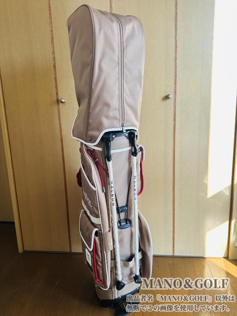 即日発送 マルボンゴルフ キャディバッグ Malbon Golf バック 茶色