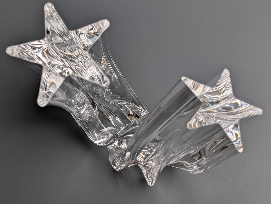 希少 極美品 スチューベン クリスタル オブジェ スターストリーム 流星 箱付